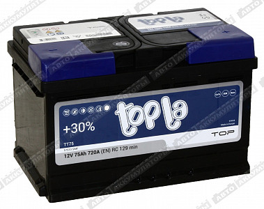 Автомобильный аккумулятор TOP 75.0 (низкий) - фото Автомобильный аккумулятор TOP 75.0 (низкий) - фото